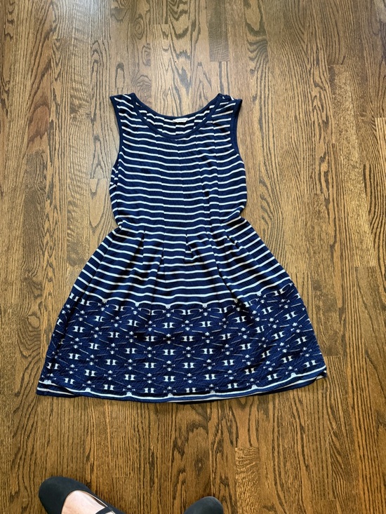Max Studio Dresses & Skirts - Max Studio Navy and White Striped Sleeveless Dress